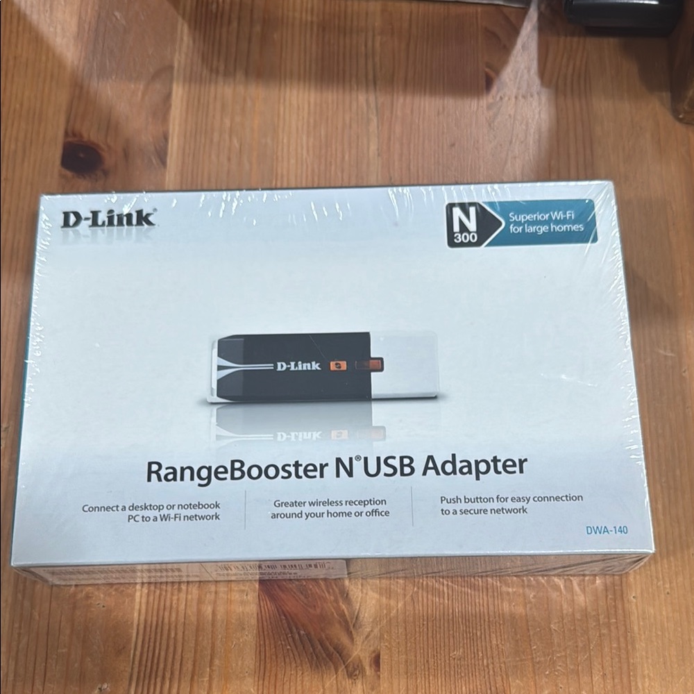 D-Link White USB Wi-Fi Adapter RangeBooster N